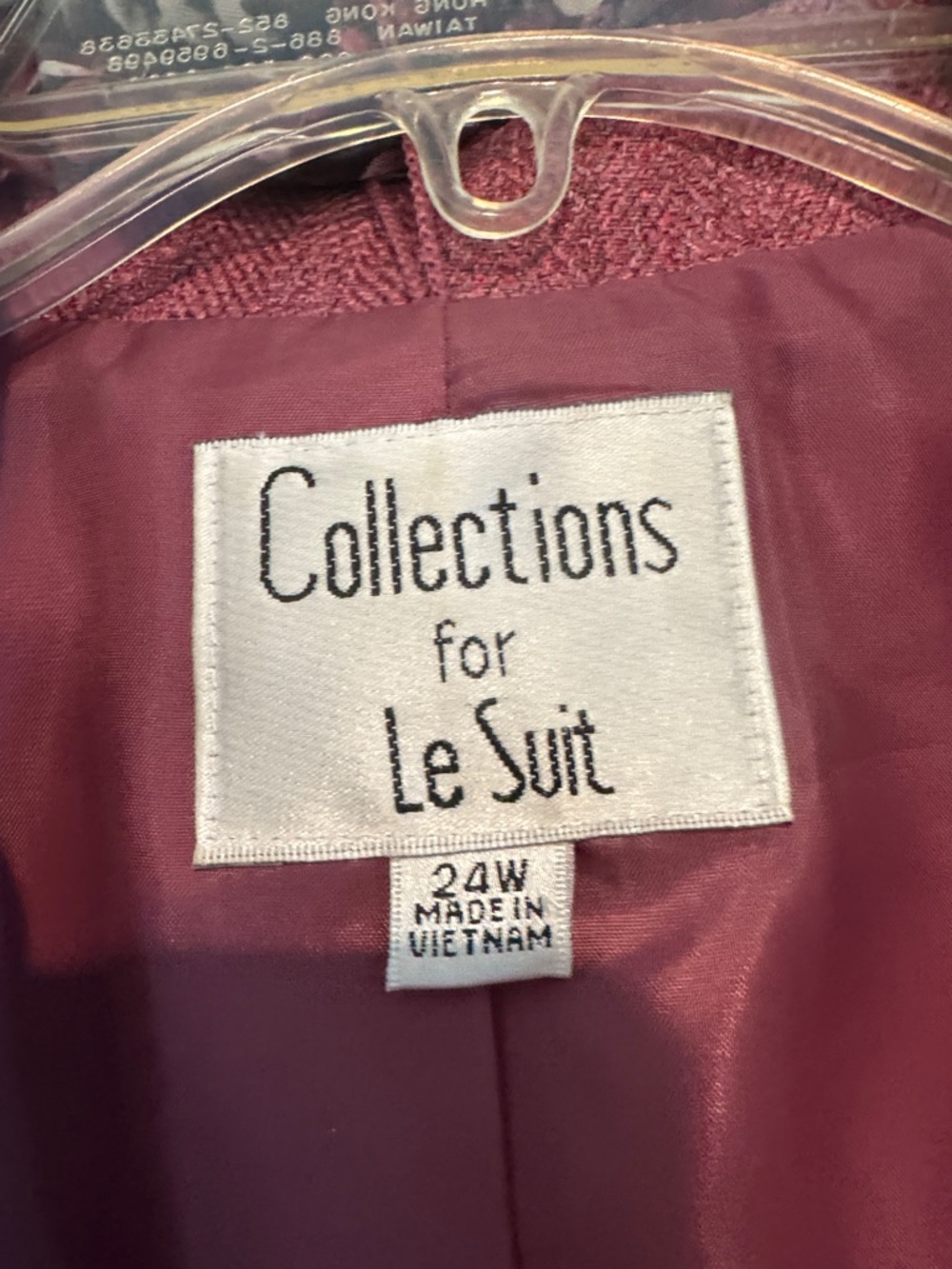 Le Suit Mauve-Pink Tailored Blazer and Skirt Set with Sequin Scarf - Picture 2 of 11